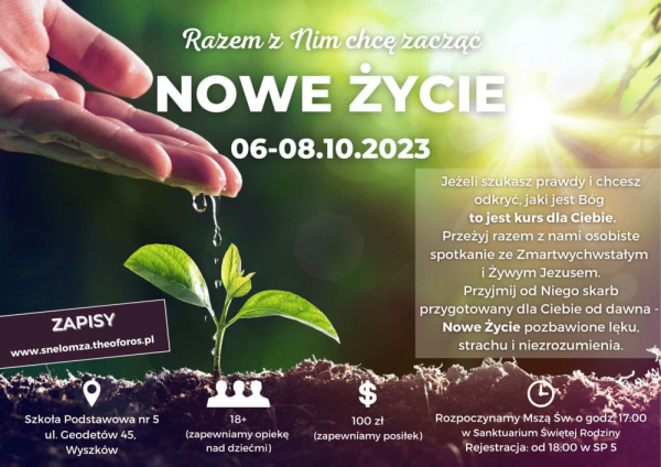Kurs Nowe Życie - 6-8 października 2023